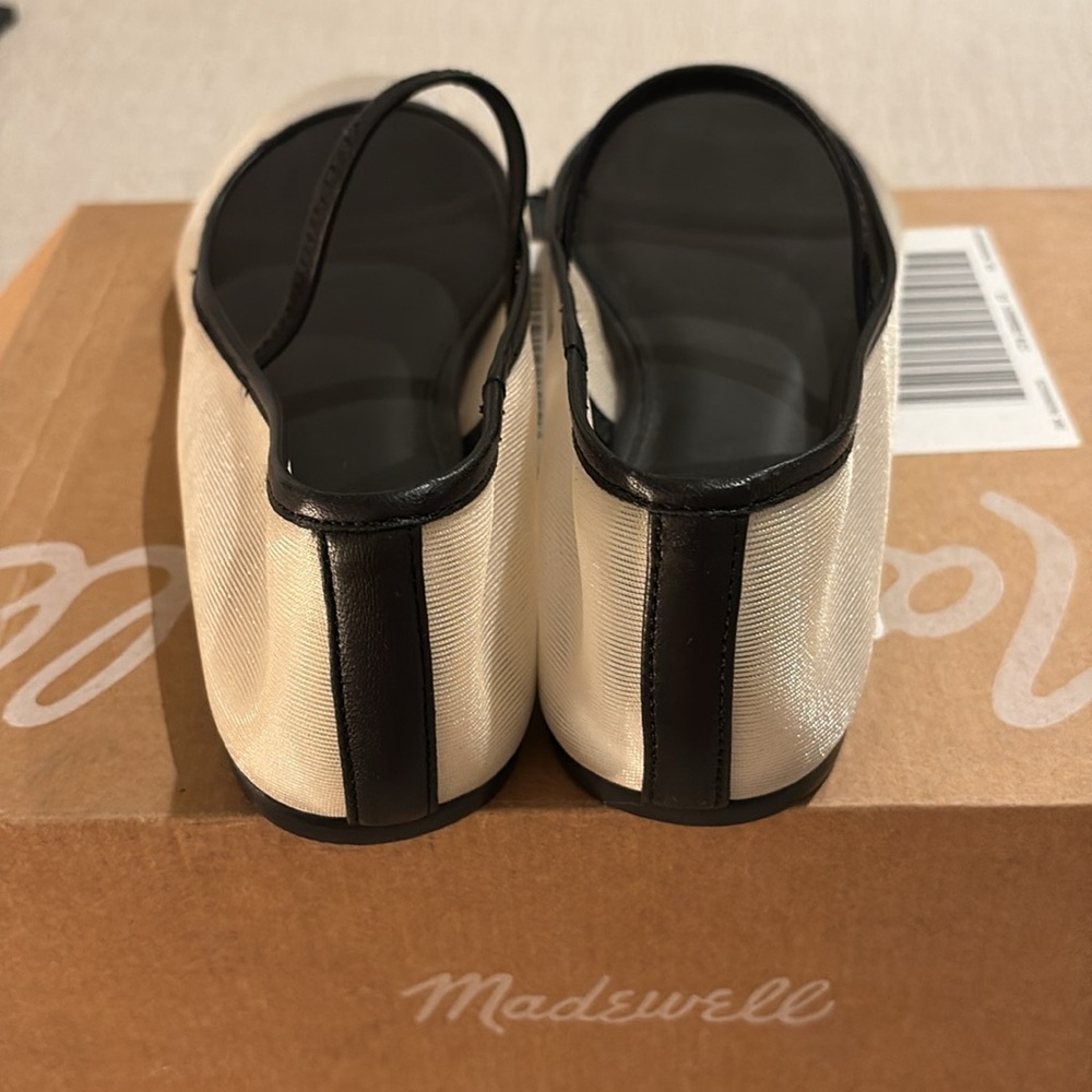 Madewell Greta Round Toe Ballet Flat in Mesh Ecru Multi - Picture 6 of 8